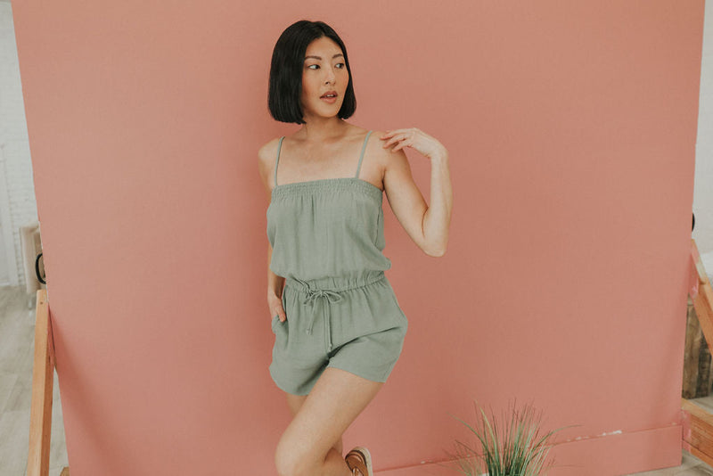 No Comparison Linen Romper