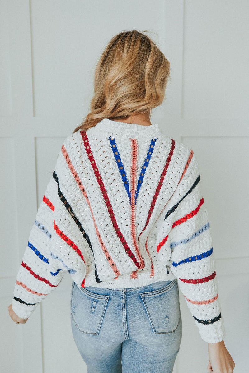 Feeling Fine Chevron Striped Sweater