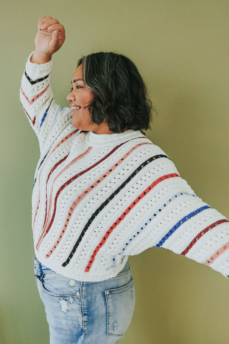 Feeling Fine Chevron Striped Sweater