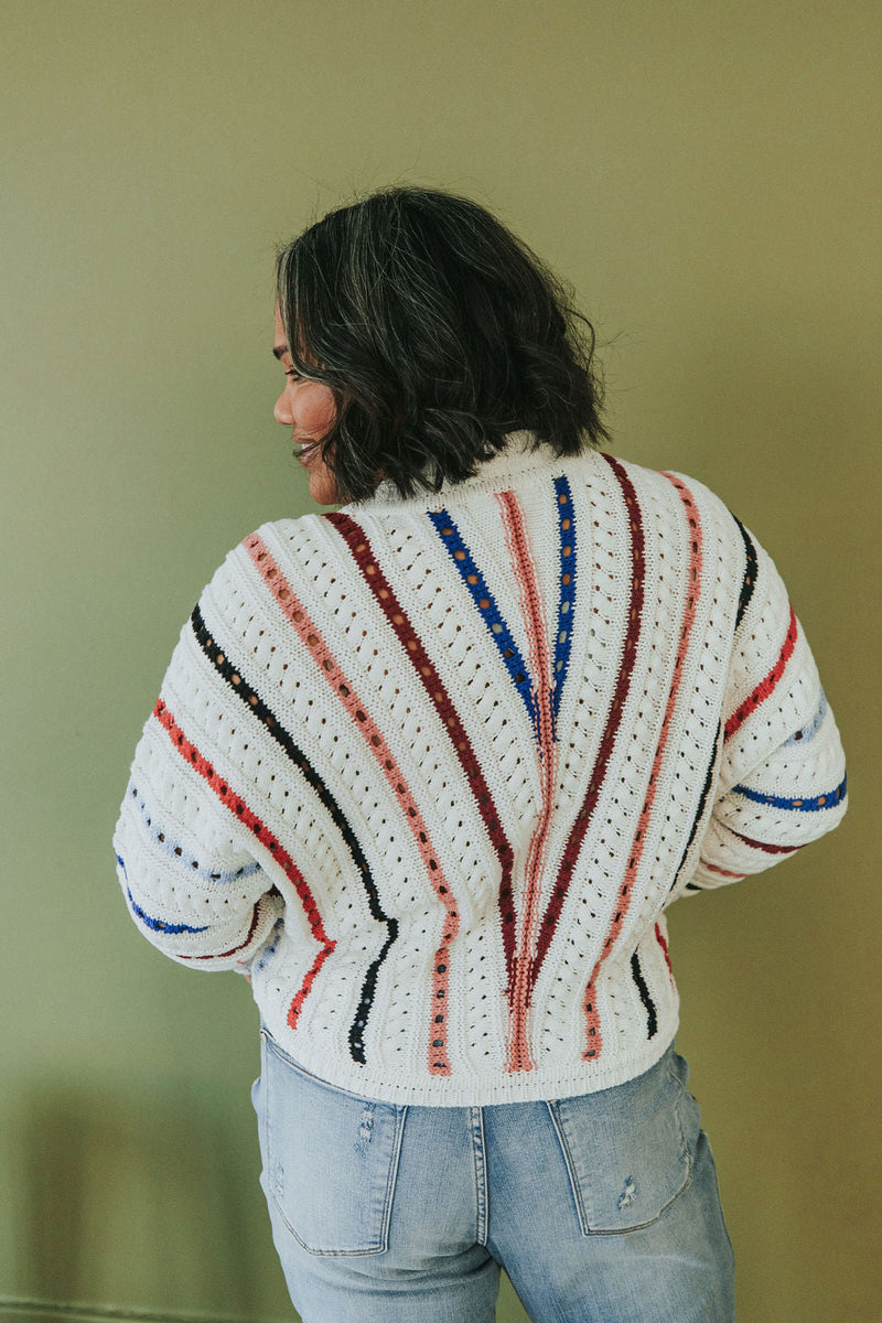 Feeling Fine Chevron Striped Sweater