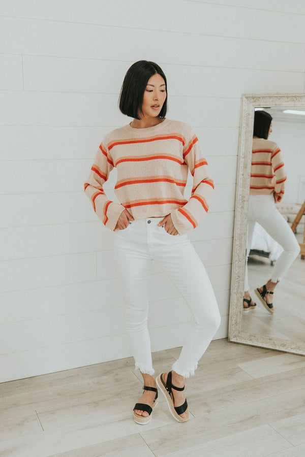 Think It Over Striped Sweater