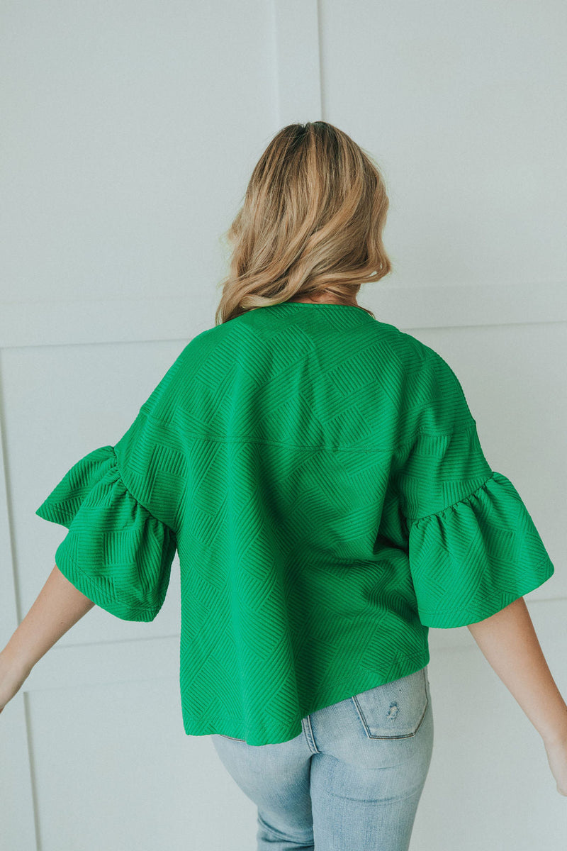 City Streets Ruffle Sleeve Jacket