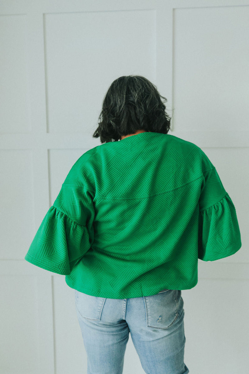 City Streets Ruffle Sleeve Jacket