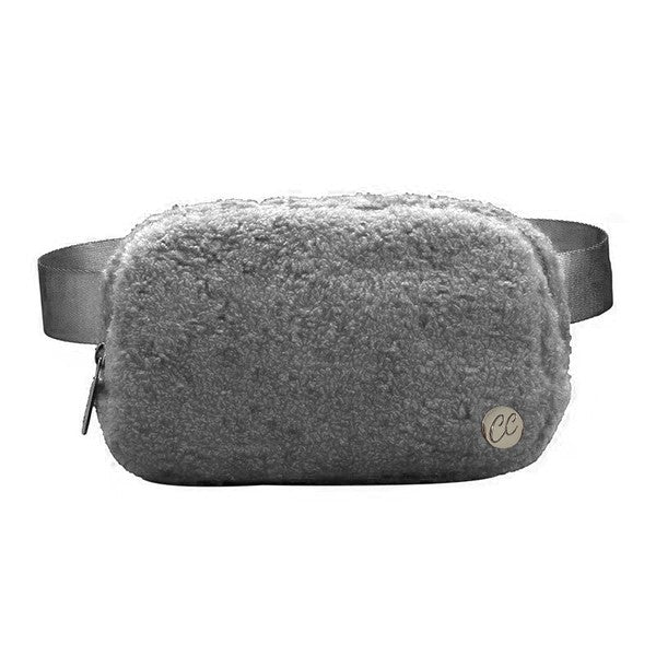 Lula Shoulder Sherpa Sling Bag- Gray