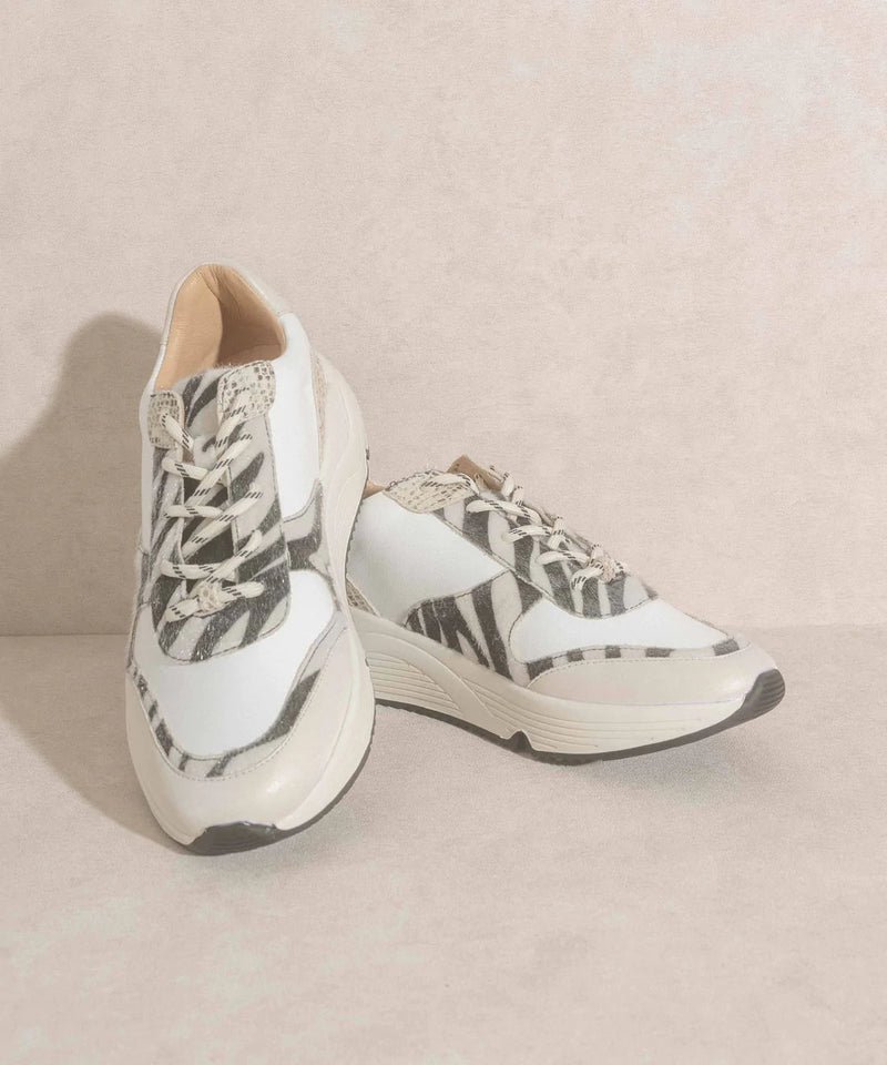 The Penelope Beige Platform Sneaker