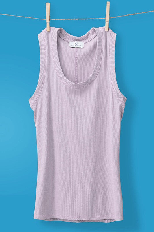 Summer Soulmates Ribbed Tank - Mauve