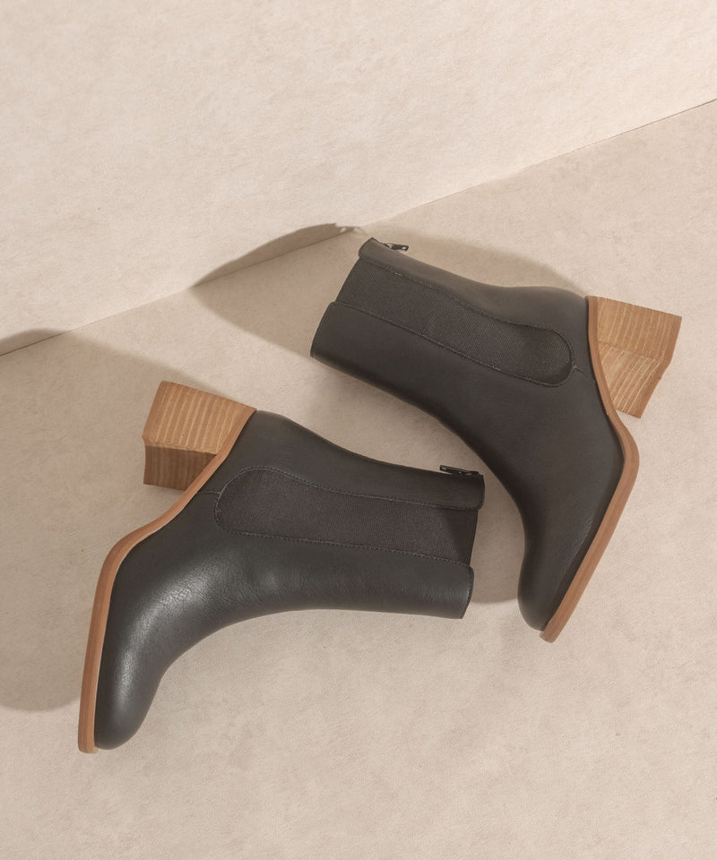 Cora Low Ankle Bootie - Black