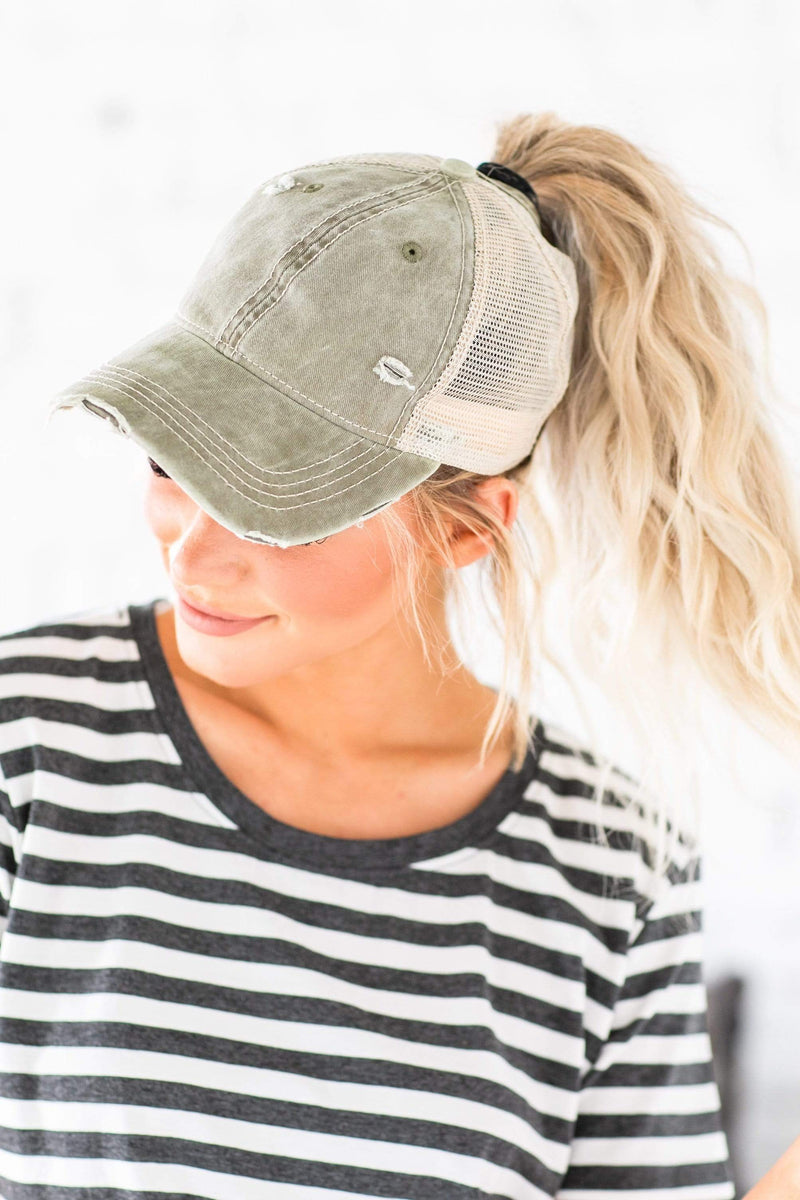 High Ponytail Ball Cap