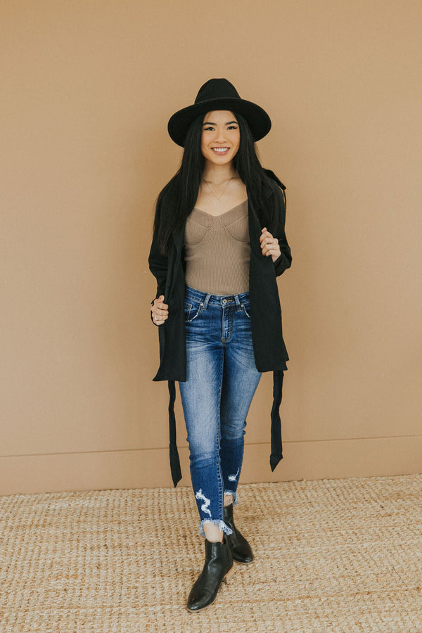 City Streets Classic Black Coat