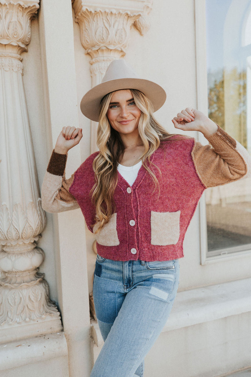 Turn To You Color Block Cardigan
