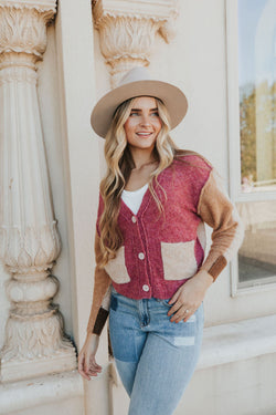 Turn To You Color Block Cardigan