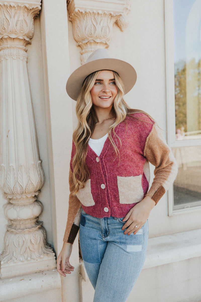Turn To You Color Block Cardigan