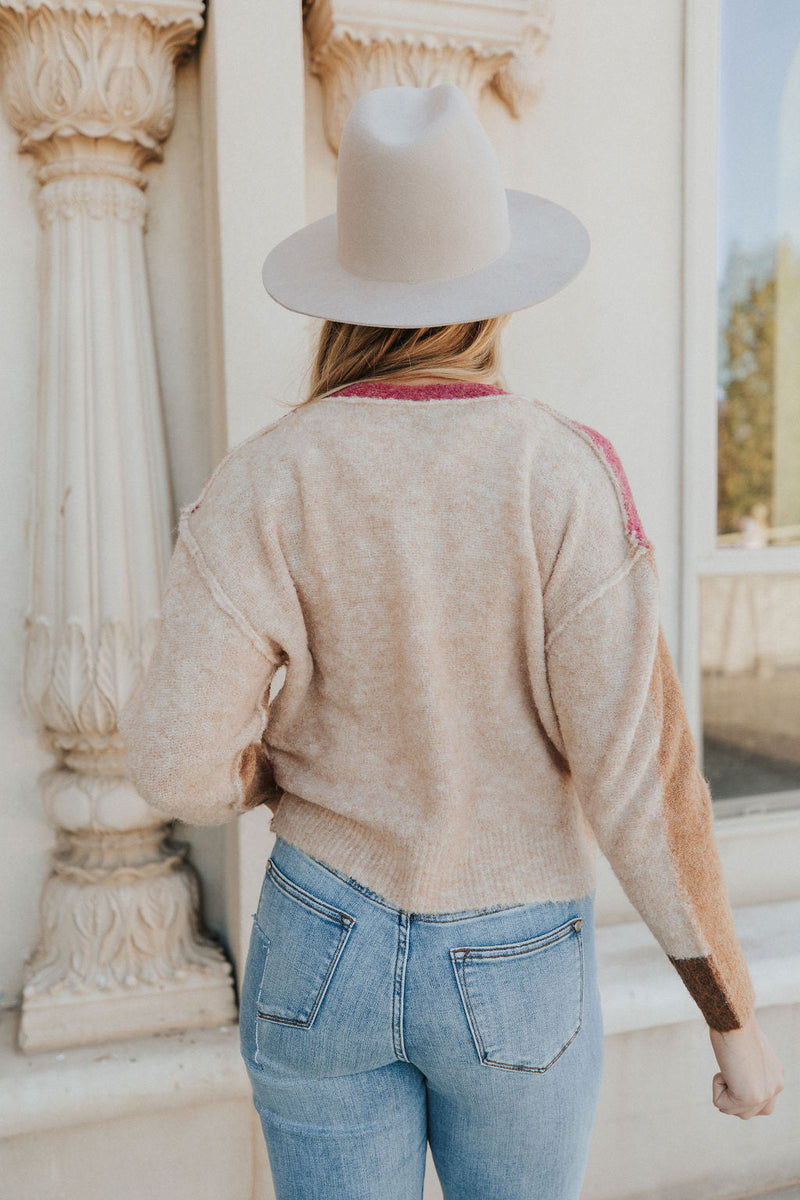 Turn To You Color Block Cardigan
