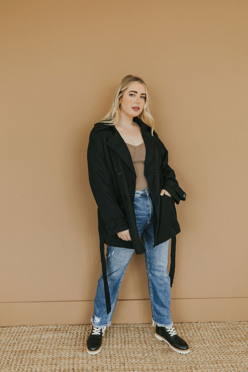City Streets Classic Black Coat