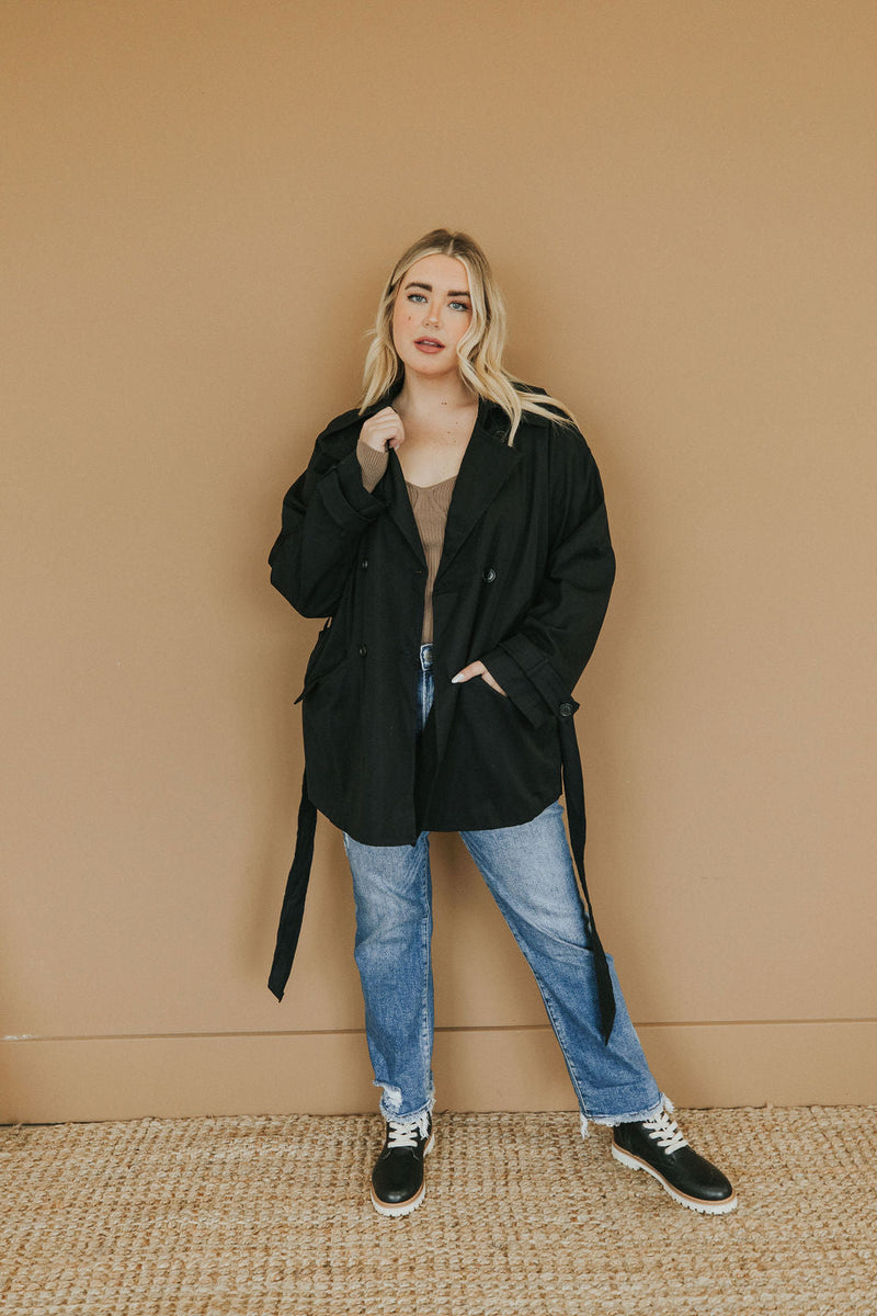 City Streets Classic Black Coat