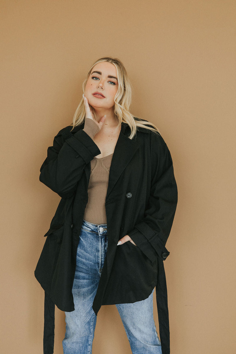 City Streets Classic Black Coat