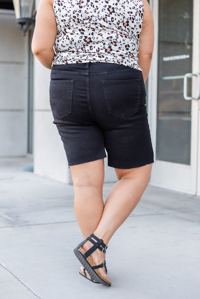 Worth The Wait Raw Hem Shorts