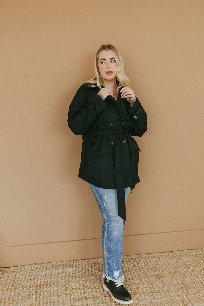 City Streets Classic Black Coat