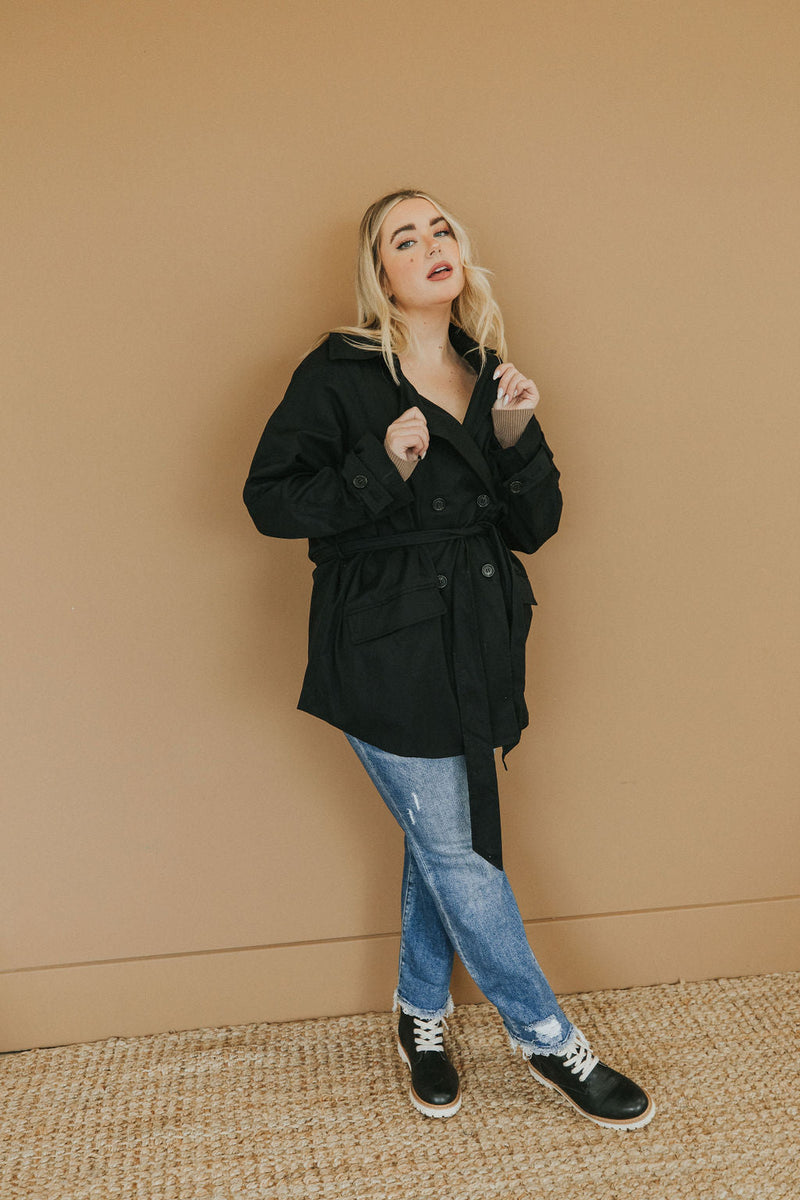 City Streets Classic Black Coat