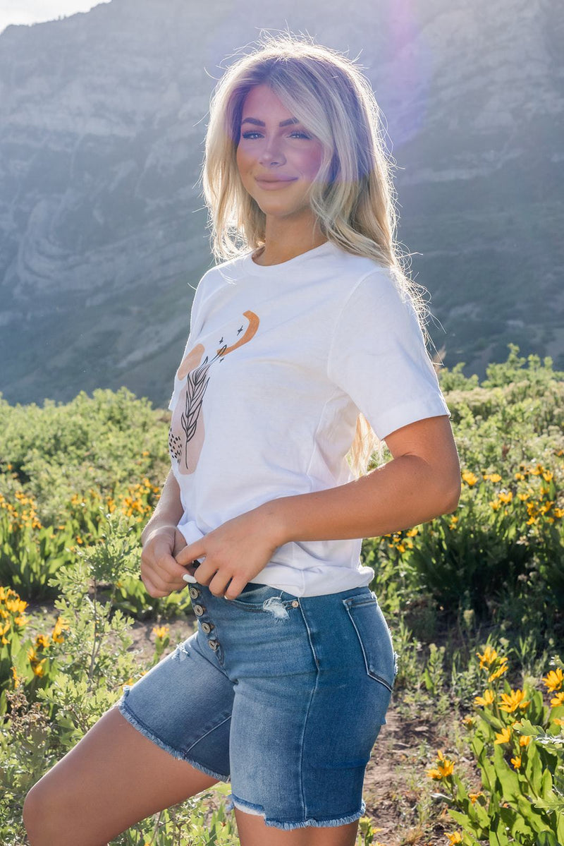 Starry Moon Abstract Graphic Tee