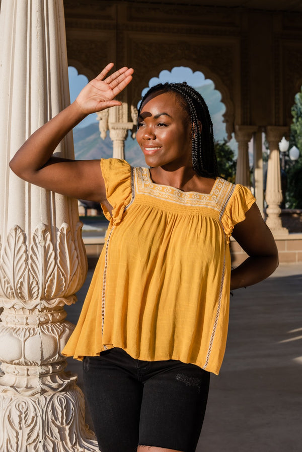 Romantic Muse Embroidered Top