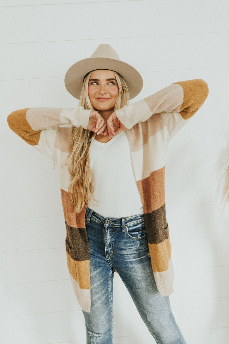 Fall For You Striped Cardigan