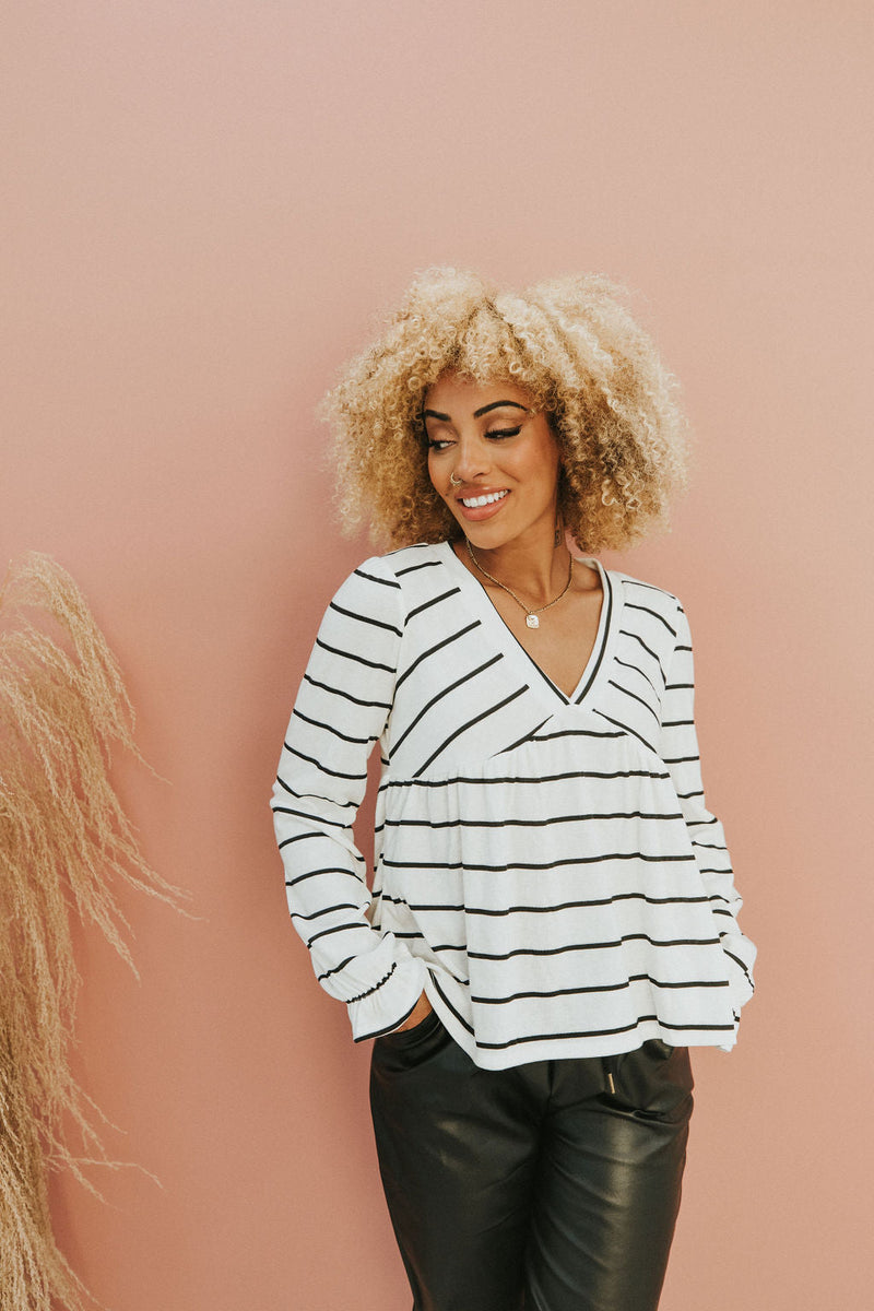 I've Got A Feeling Striped Top