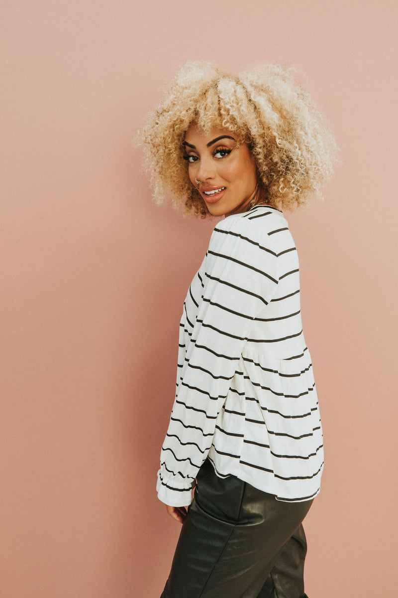 I've Got A Feeling Striped Top