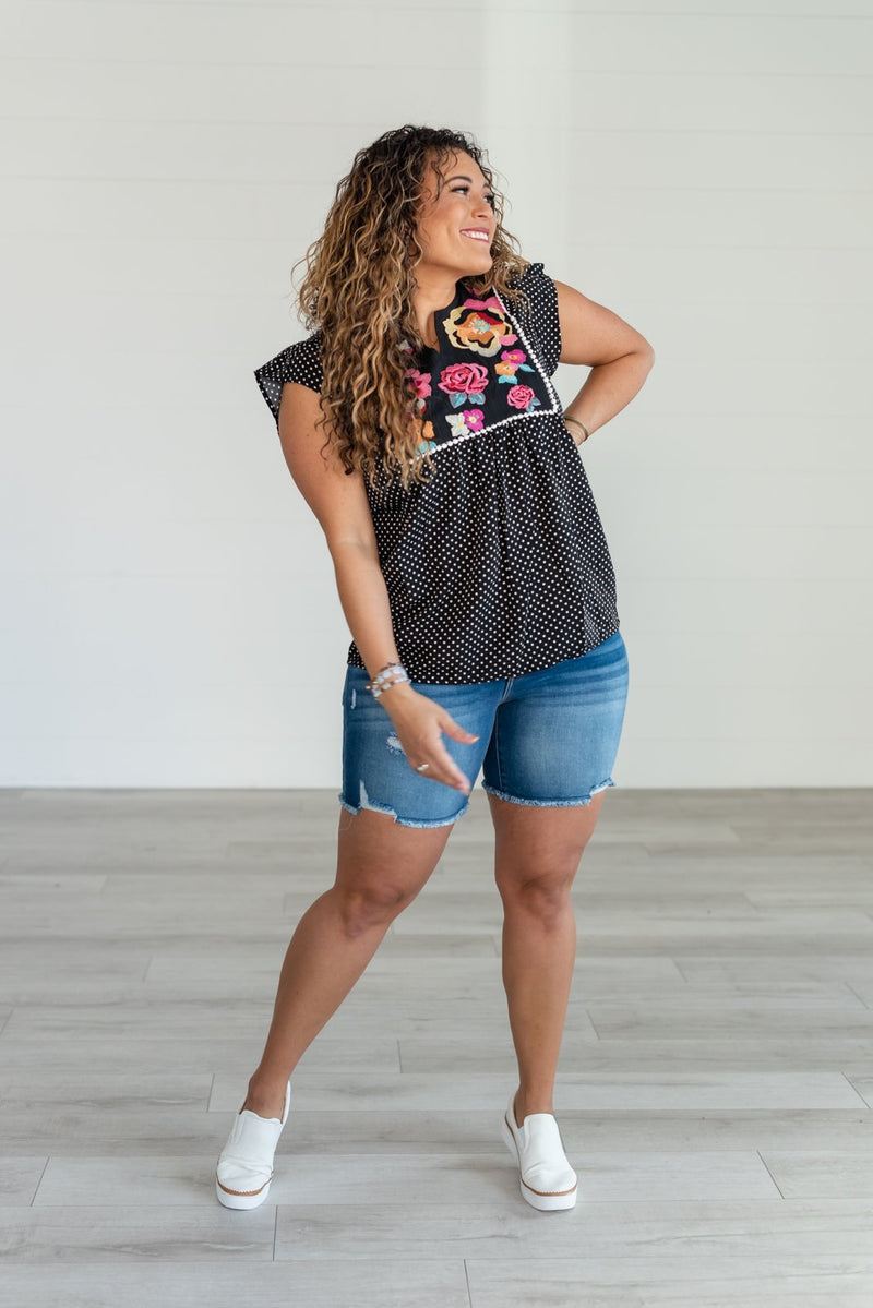 Easy To Admire Embroidered Top