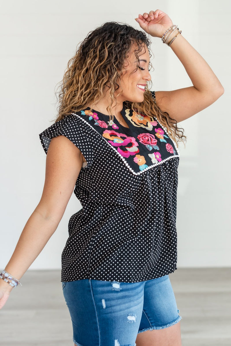 Easy To Admire Embroidered Top