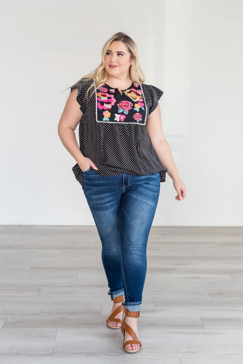 Easy To Admire Embroidered Top